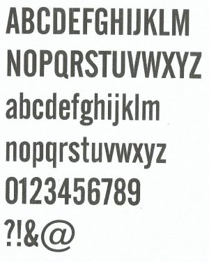 Bokstavsmodell i trä ALTERNATE GOTHIC