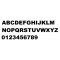 Hålbokstav i vit PVC ARIAL BLACK