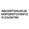 Hålbokstav i vit PVC ARIAL ROUNDED
