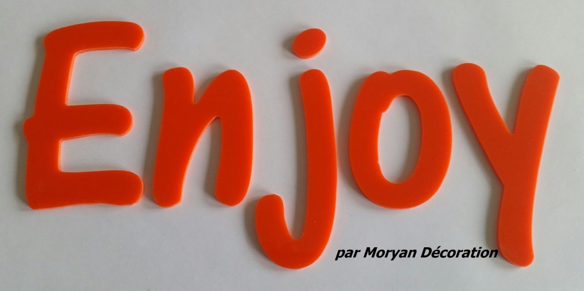 Enjoy deco brev i plexiglas, höjd 20 cm