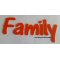 Plexiglasbrev Family , höjd 30 cm