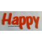 Happy deco bokstav i plexiglas, höjd 20 cm
