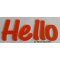 Hello deco brev i plexiglas, höjd 30 cm