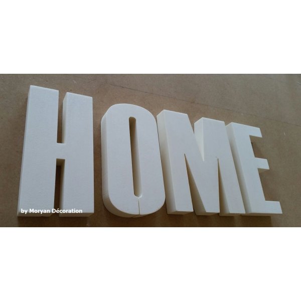 Dekorativ polystyrenbokstav HOME , höjd 20 cm