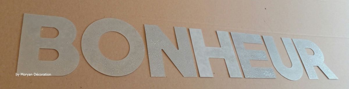 Dekorativ bokstav i zink BONHEUR 30 cm