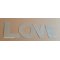 Lettre decorative en zinc LOVE 10 cm