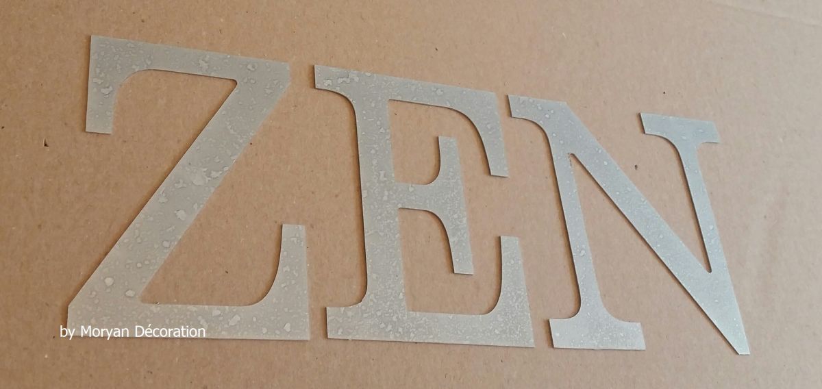 ZEN dekorativ bokstav i zink 10 cm