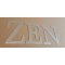 ZEN dekorativ bokstav i zink 10 cm