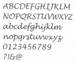 Dekorativ väggbokstavsspegel LUCIDA HANDWRITING