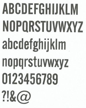 Dekorativ spegel bokstav ALTERNATE GOTHIC