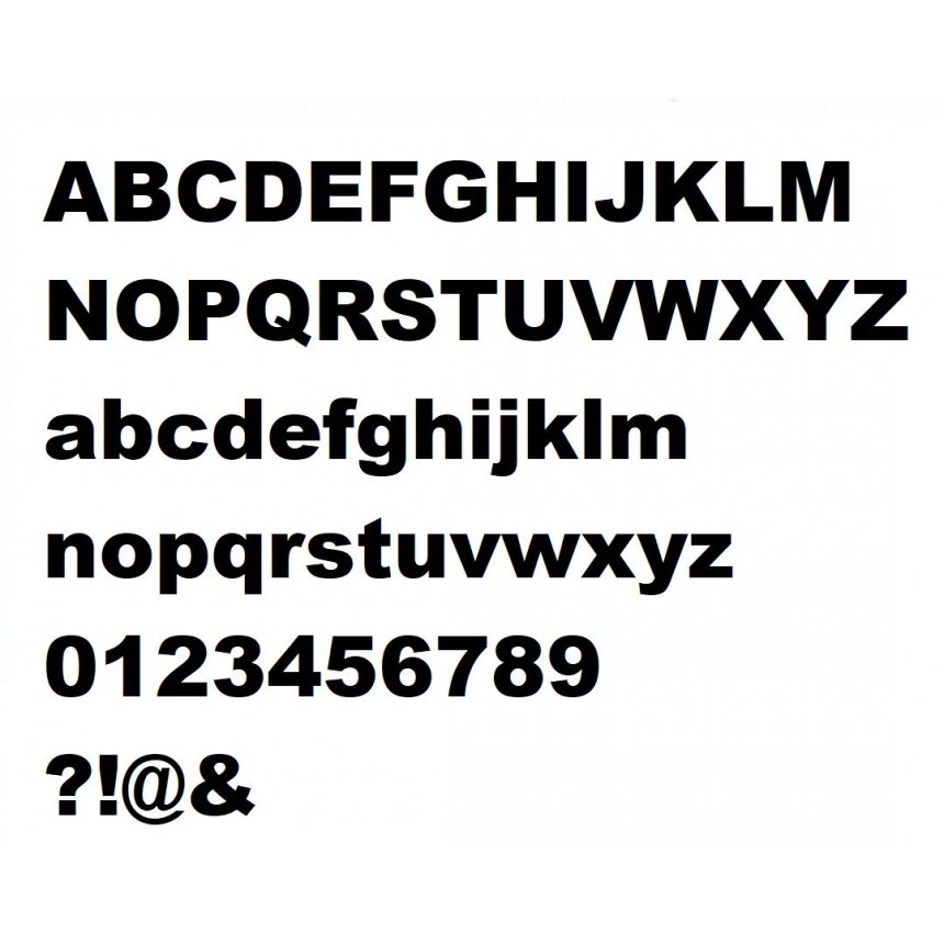 Brev MDF rå att måla modell ARIAL BLACK