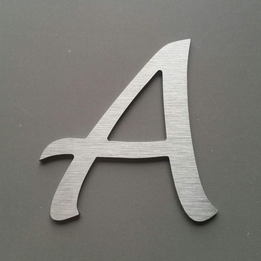 Bokstav i borstad metall LUCIDA HANDWRITING