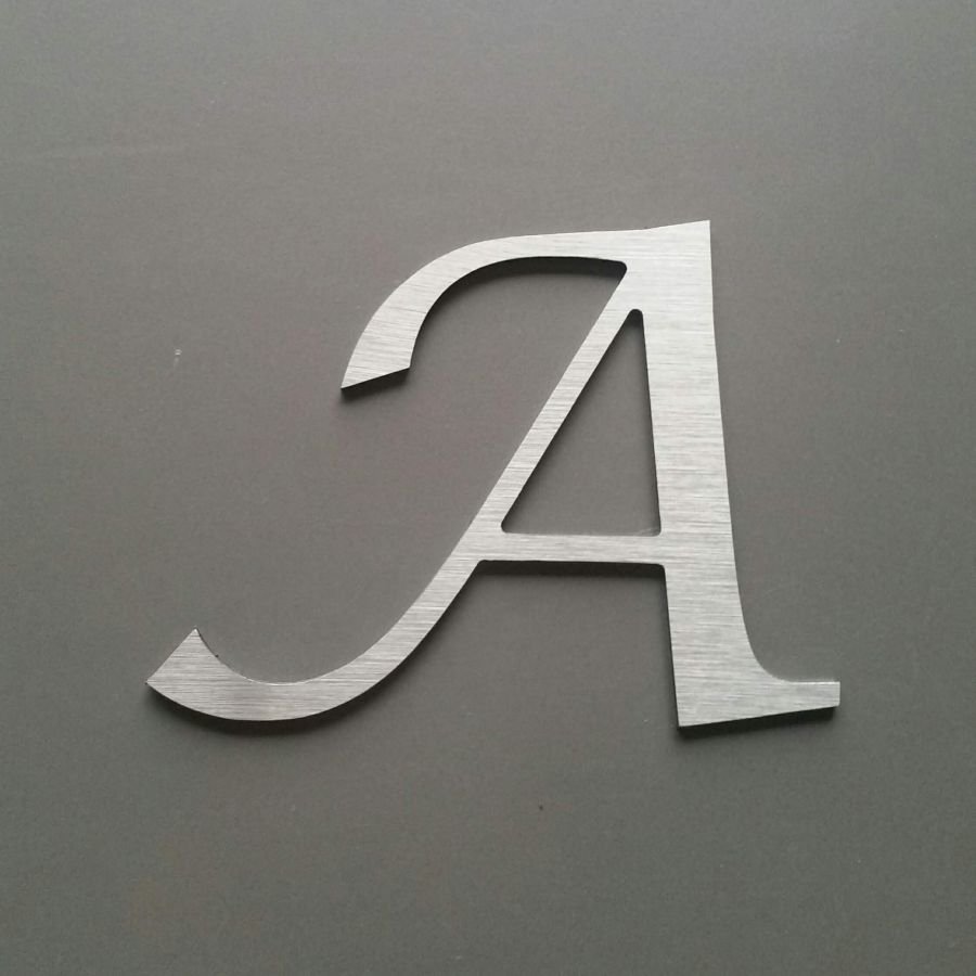 Bokstav i borstad metall LUCIDA CALLIGRAPHY