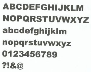 Plastbokstav PVC ARIAL BLACK