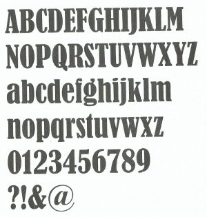 Plastbokstav PVC BERNARD CONDENSED