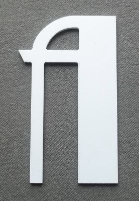 Plastbokstav PVC BETTY BLACK