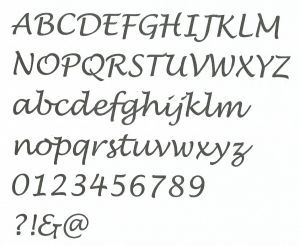 Plastbokstav PVC LUCIDA HANDWRITING