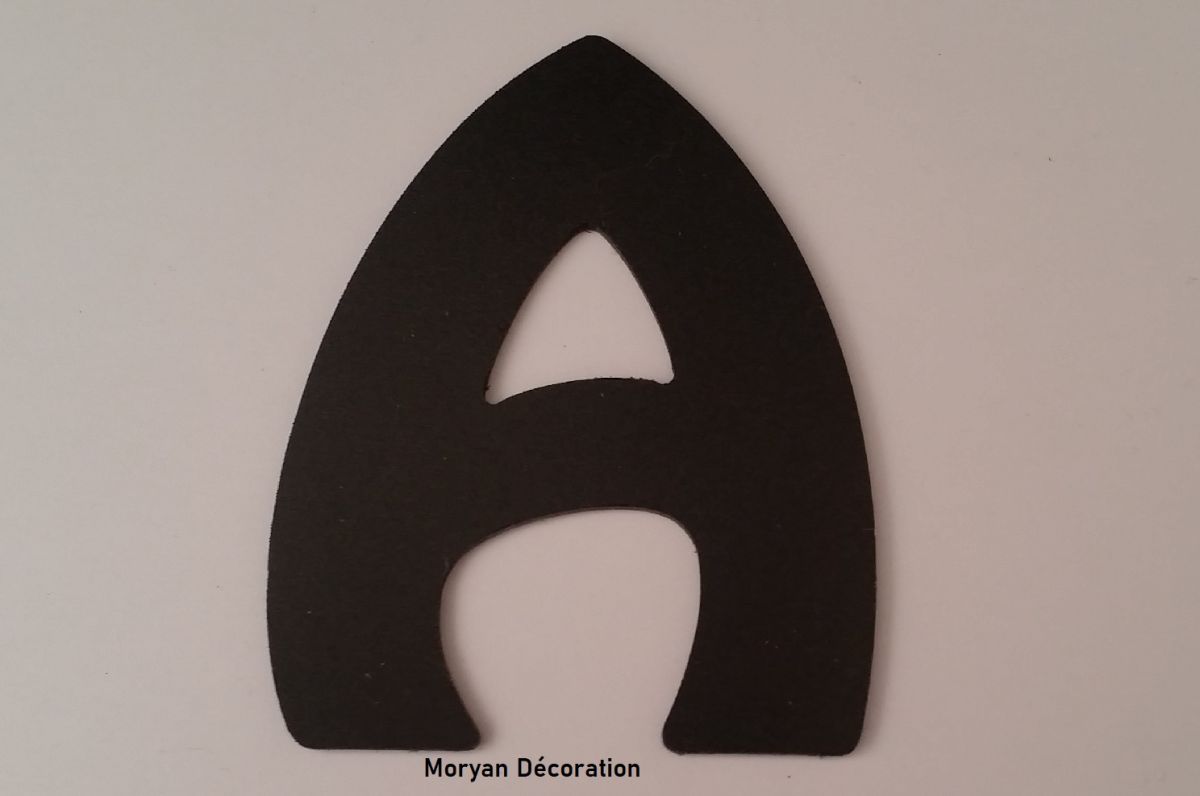 Plastbokstav PVC svart HARLEQUIN
