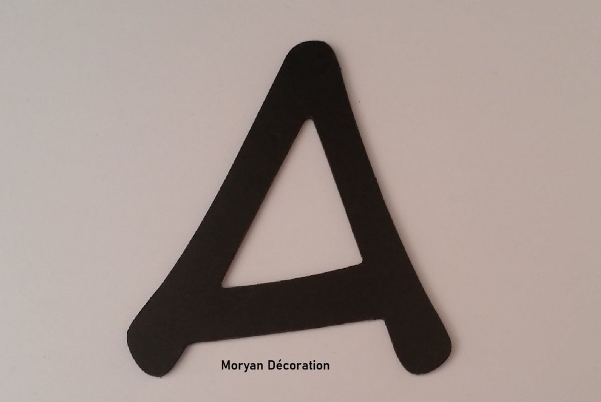 Plastbokstav PVC svart ANIME ACE