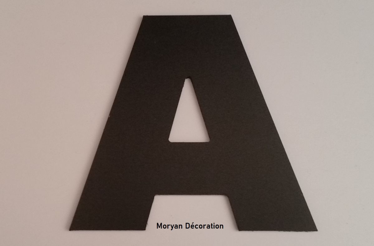 Plastbokstav PVC svart ARIAL BLACK