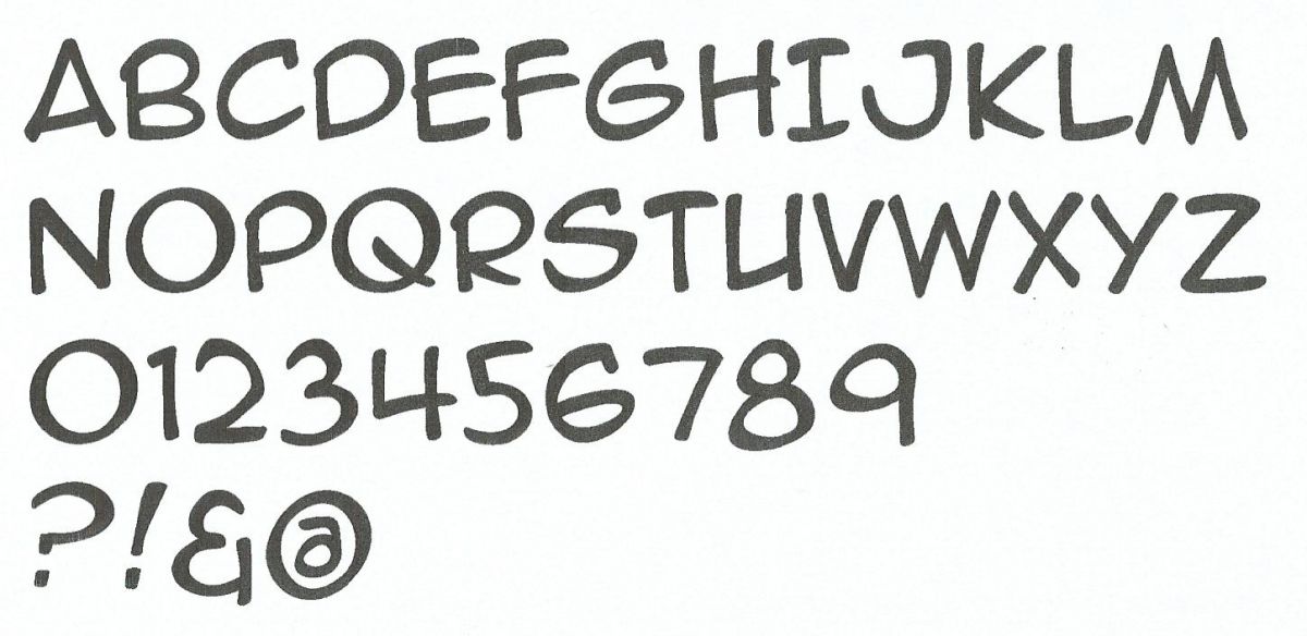 Plastbokstav PVC svart ANIME