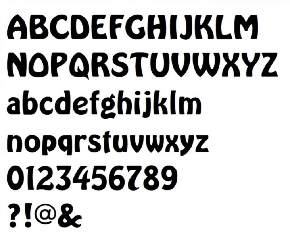 Plastbokstav PVC svart HARLEQUIN