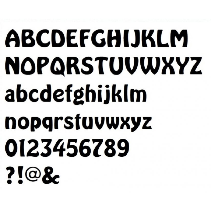 Plastbokstav PVC svart HARLEQUIN