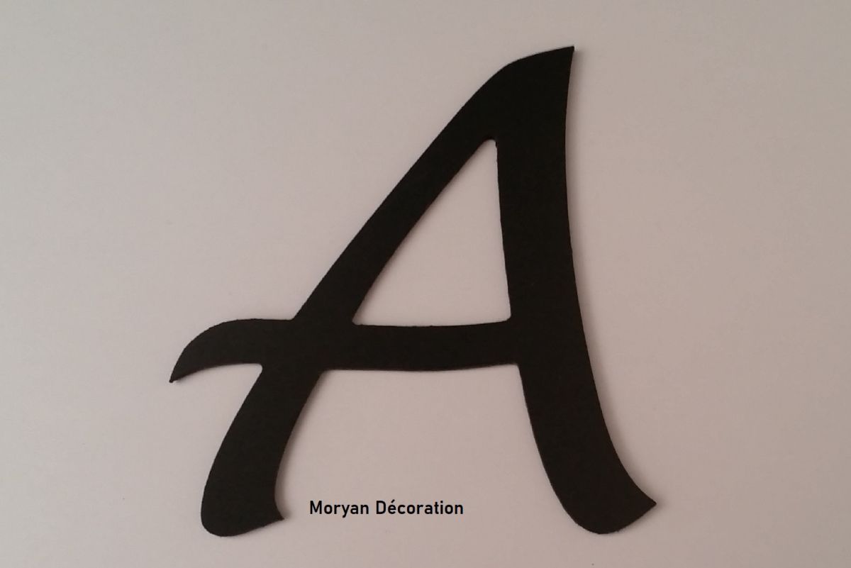 Plastbokstav PVC svart LUCIDA HANDWRITING