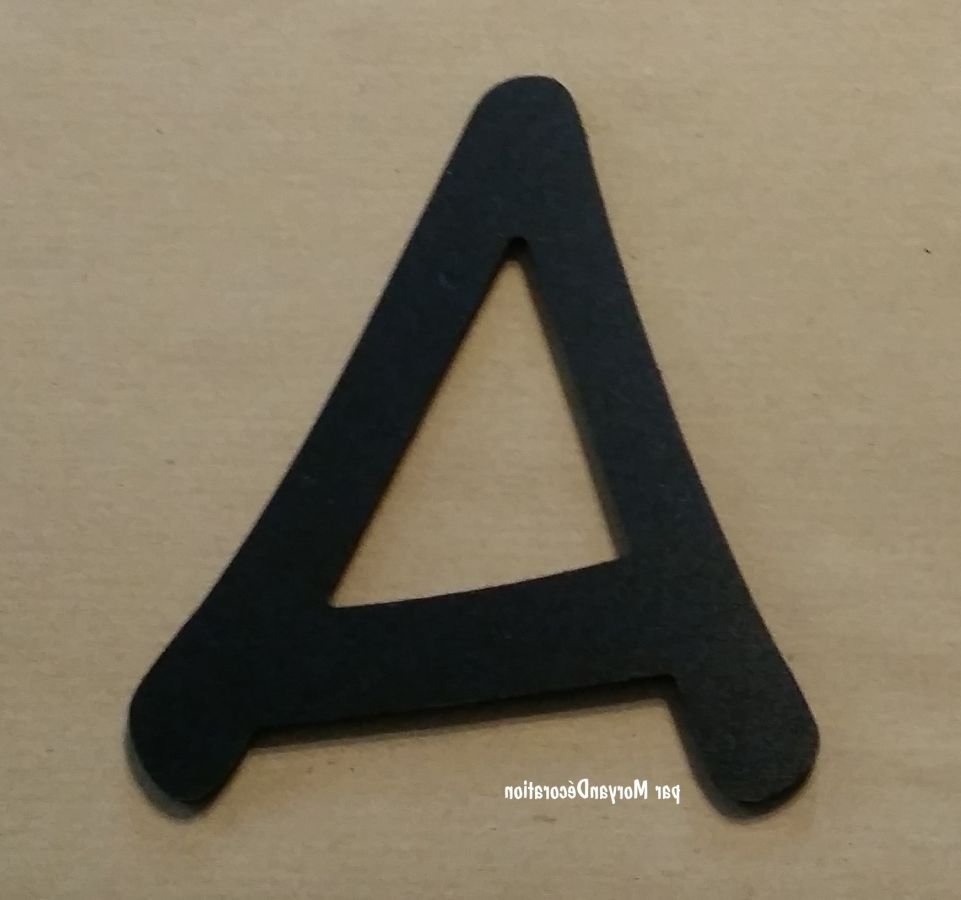 Plastbokstav PVC svart ANIME ACE