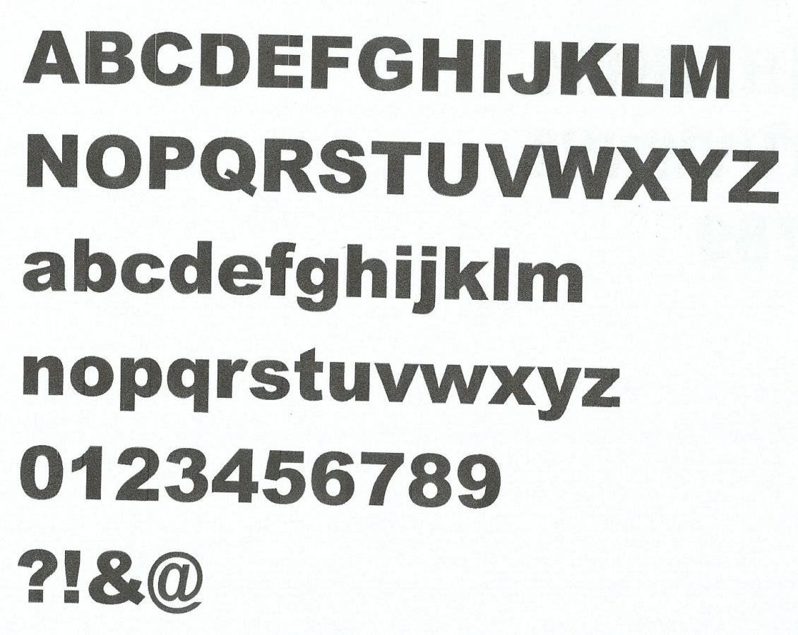Polystyrenbokstav ARIAL BLACK