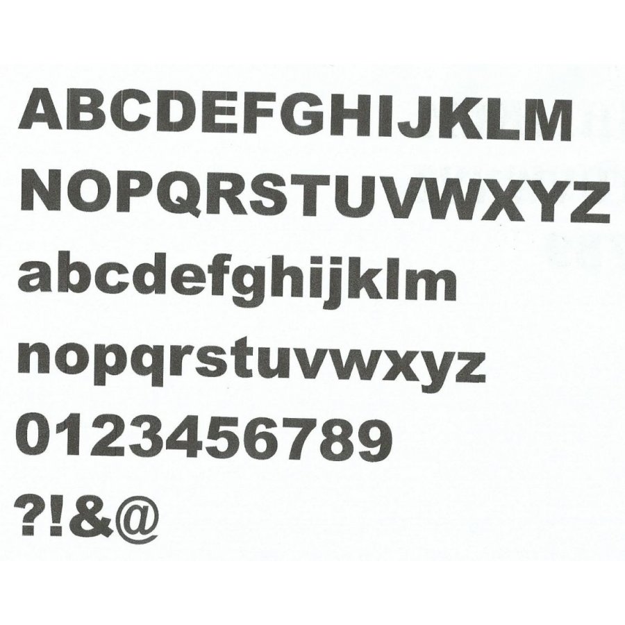 Polystyrenbokstav ARIAL BLACK