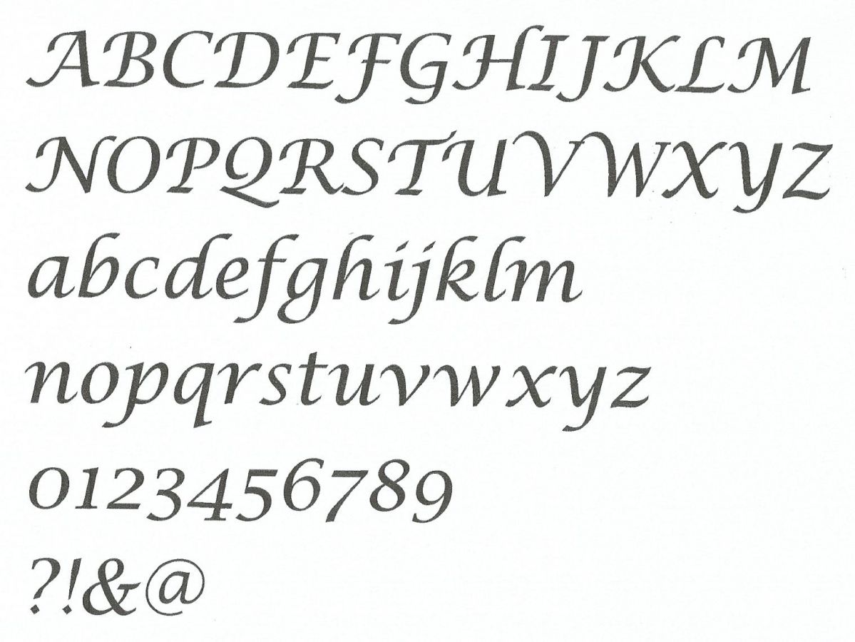 Bokstav i polystyren LUCIDA CALLIGRAPHY