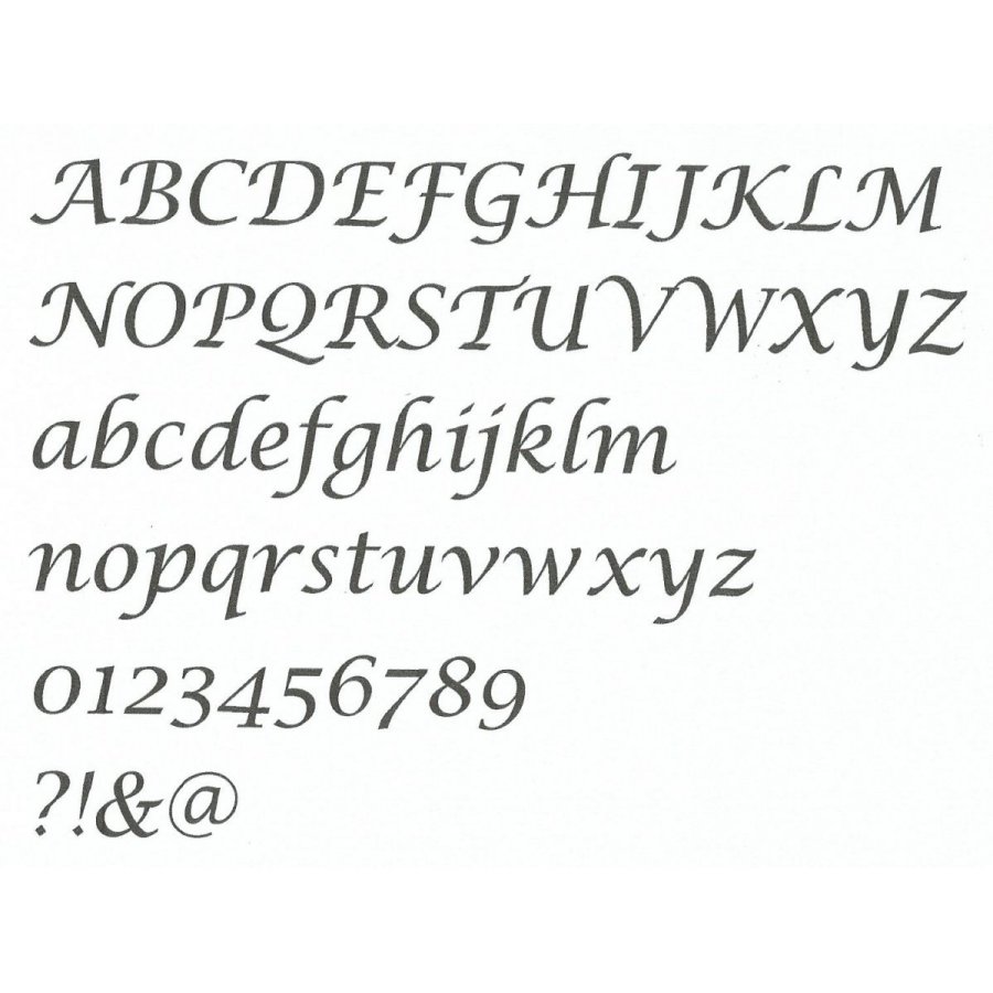 Bokstav i polystyren LUCIDA CALLIGRAPHY