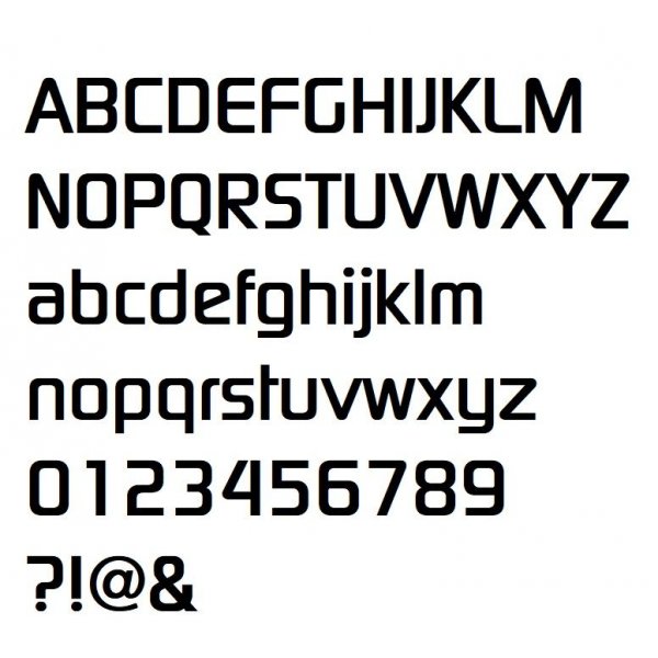 3D reliefbokstav i zink DIGITAL SANS