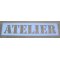 Stencil, metallbokstav zink ATELIER