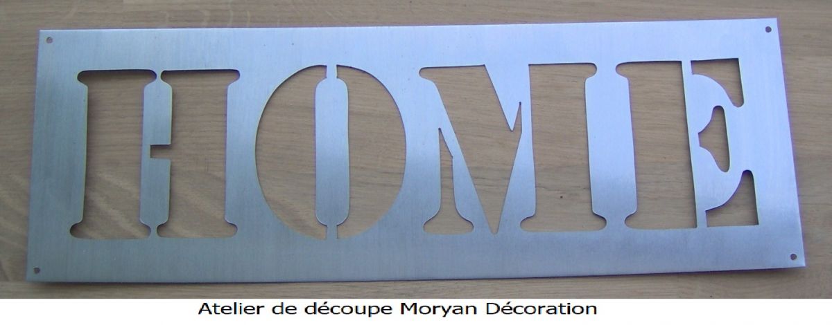 Dekorativ stencil, metallbokstav HOME