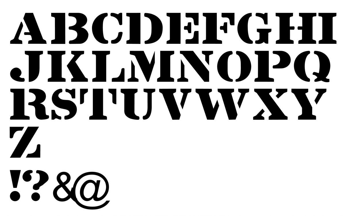 LINTSEC REGULAR Bokstavsstencil