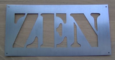 ZEN metall bokstav deco stencil