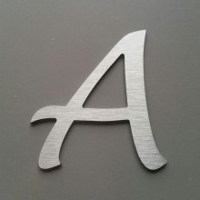 Bokstav i borstad metall LUCIDA HANDWRITING