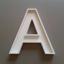 Hålbokstav i vit PVC ARIAL BOLD