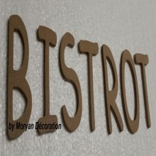 Dekorativ träbokstav BISTROT