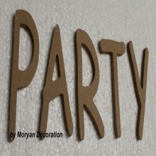 Dekorativ träbokstav PARTY