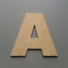 Brev MDF rå att måla modell ARIAL BLACK