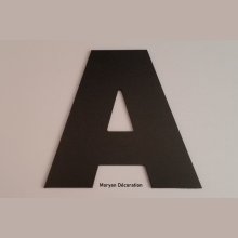 Plastbokstav PVC svart ARIAL BLACK