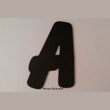 Plastbokstav PVC svart BALLOON