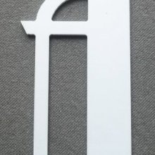 Plastbokstav PVC BETTY BLACK