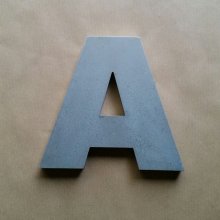 Zink 3D reliefbokstav ARIAL BLACK