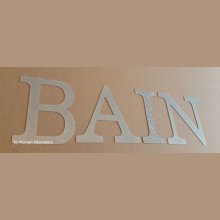 Zink dekorativa bokstav BAIN 20 cm