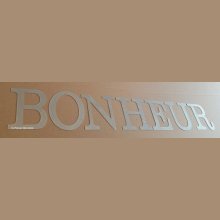Dekorativ bokstav i zink BONHEUR 20 cm