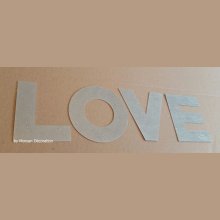 Dekorativ bokstav i zink LOVE 20 cm